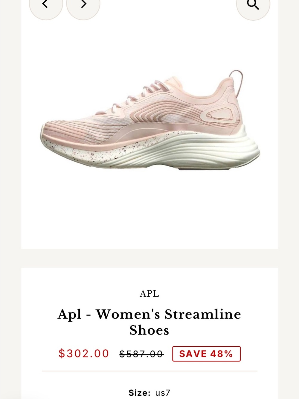 APL Women's Streamline Sneakers in Cream/Rose Dust/Beachwood 7